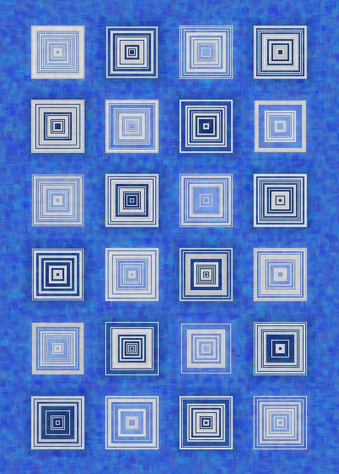 Blue Squares Pattern