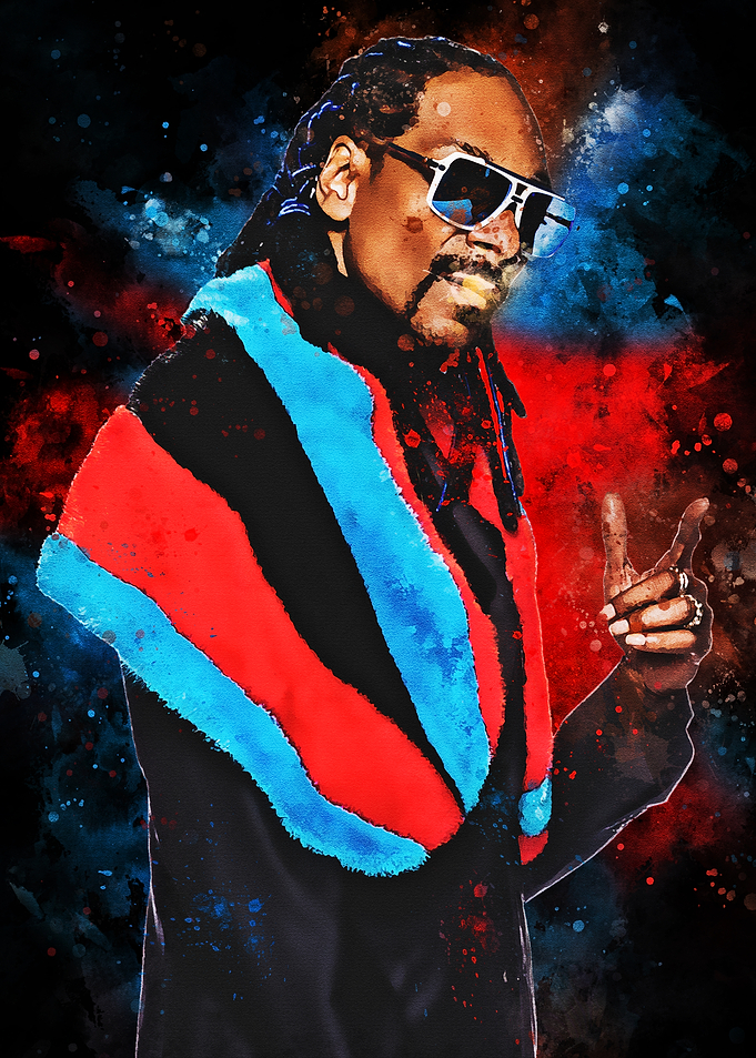 Snoop Dogg Watercolor Portrait