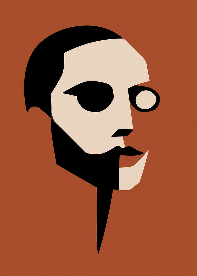 Abstract Portrait with Monocle