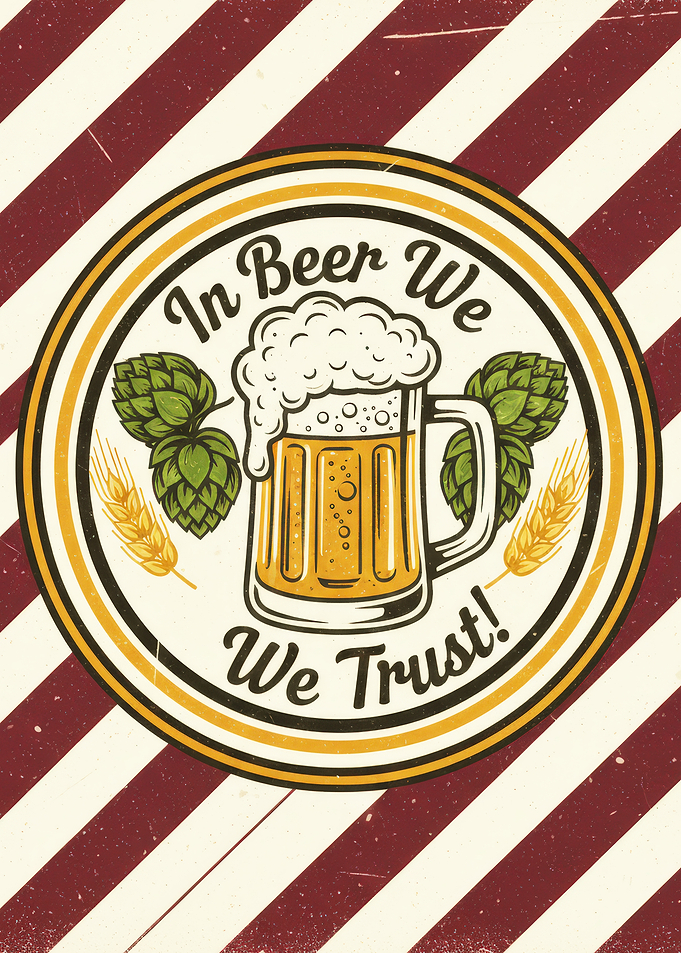 In Beer We Trust Illustration