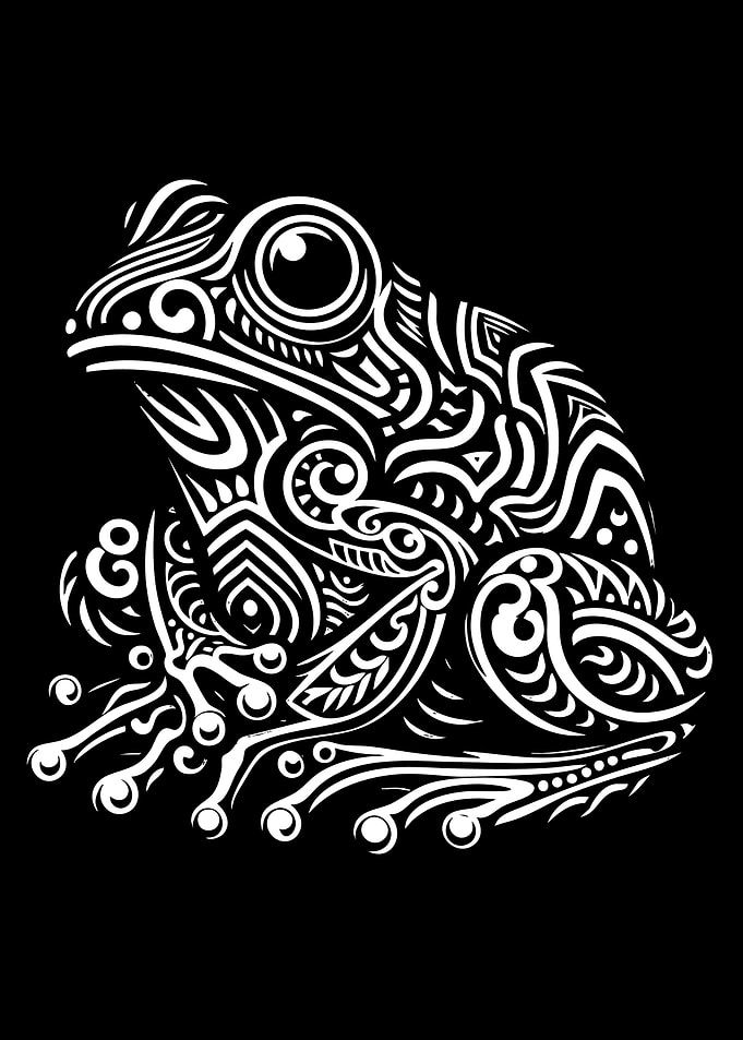 Tribal Frog Illustration