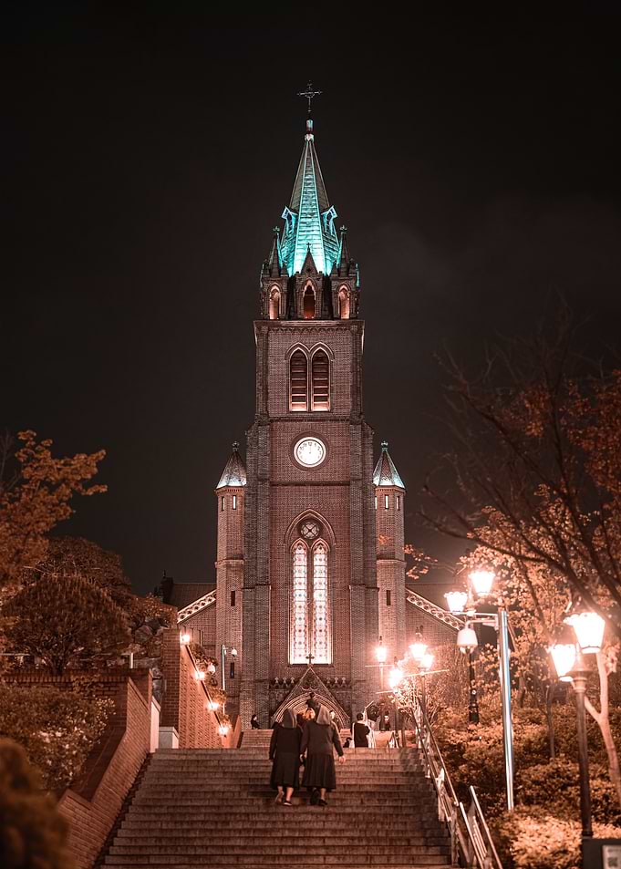 Myeongdong Cathedral at Night