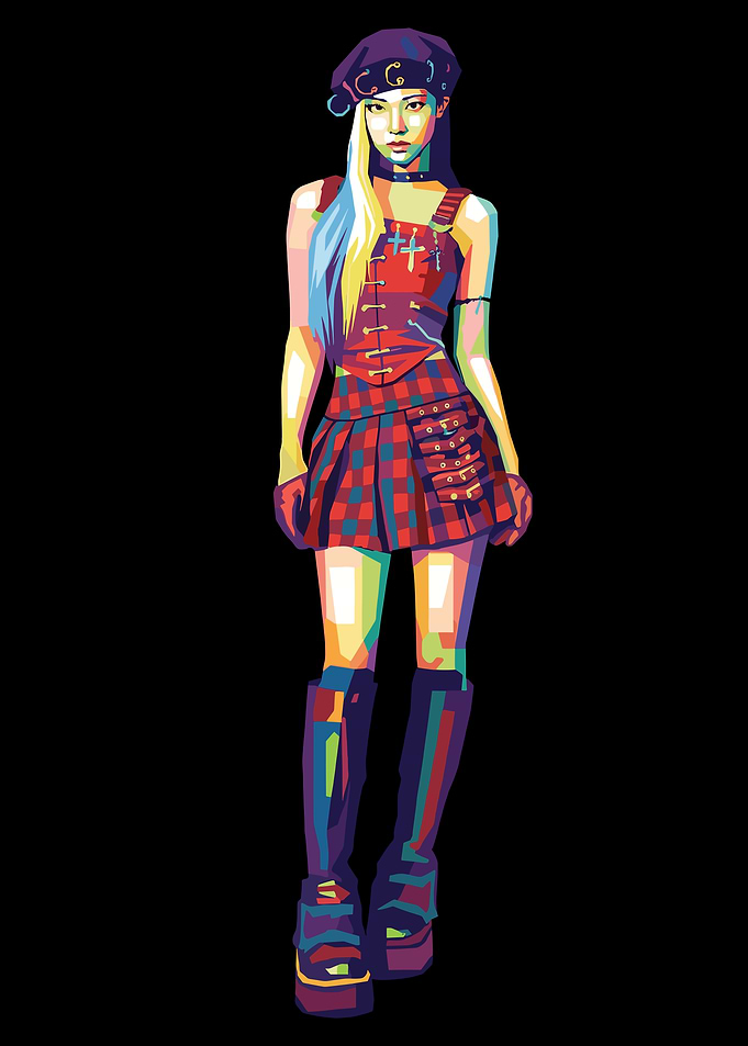 Colorful Pop Art Fashion Illustration