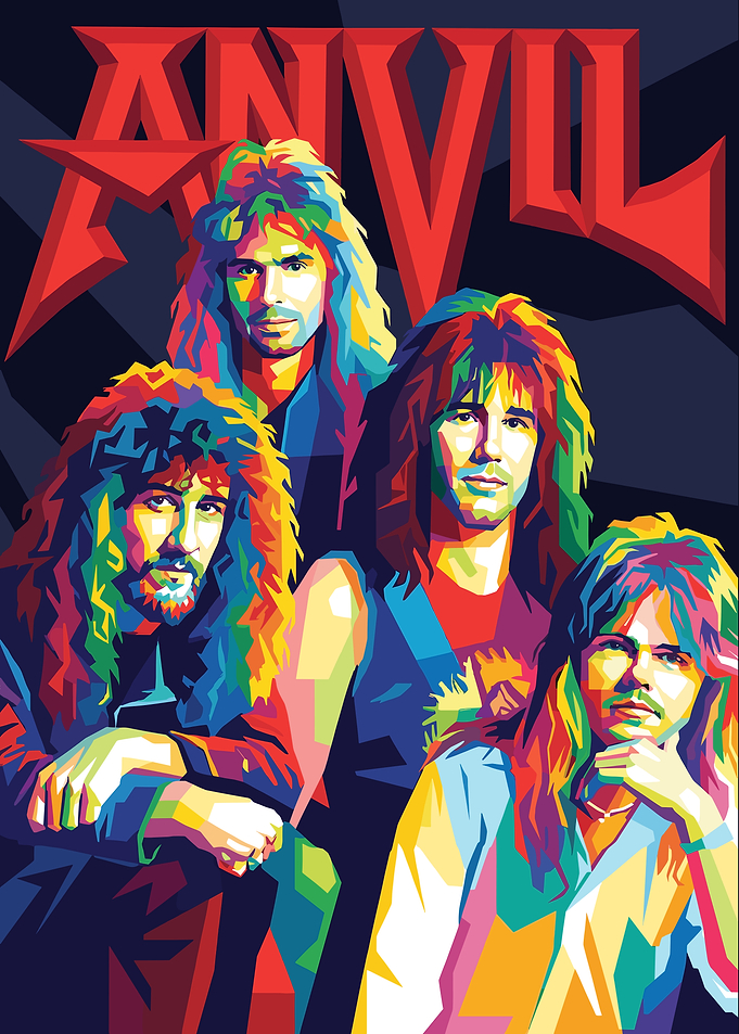 Anvil band colorful portrait
