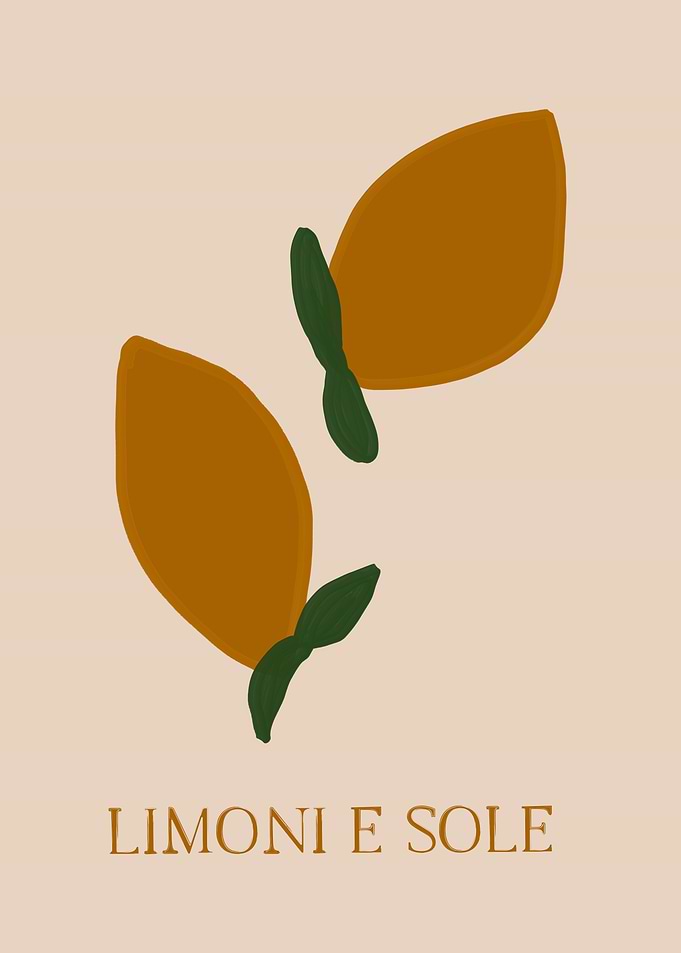 Abstract Lemons Art Print