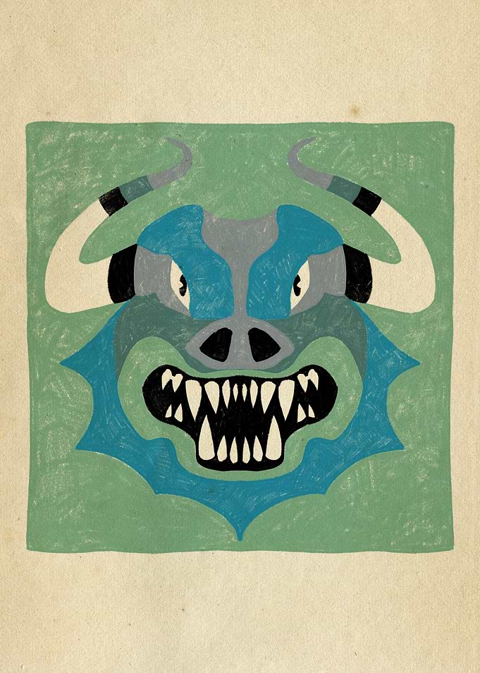 Dancing Diablitos - Monster Faces Illustrations