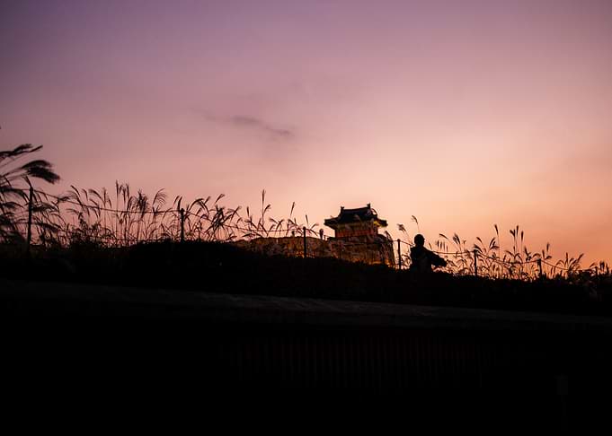 Suwon Hwaseong Fortress at Sunset