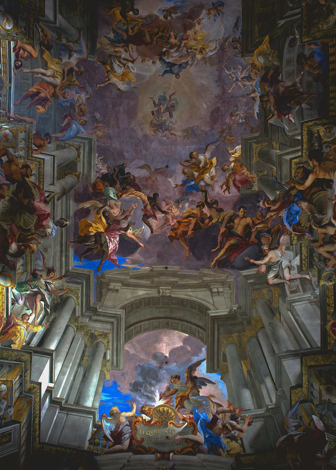 Baroque Ceiling Painting with Figures