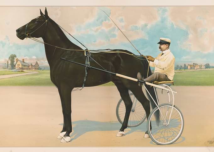 Horse and Carriage Vintage Print