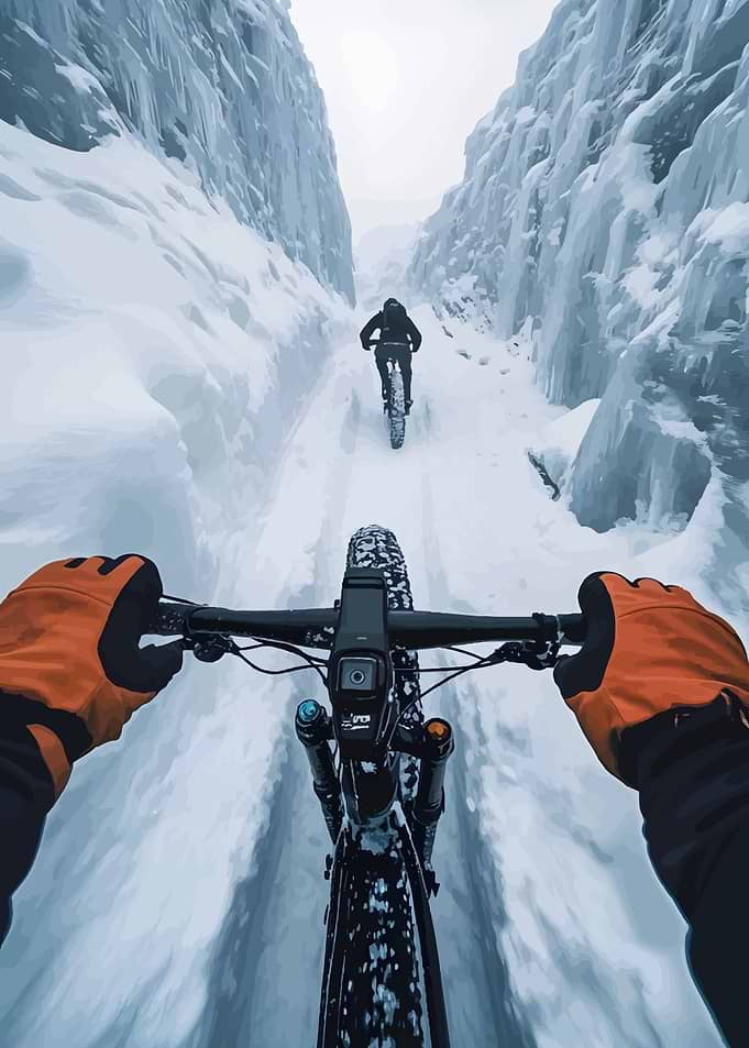 Winter Mountain Biking Adventure