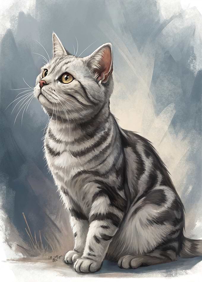 Striped Cat Portrait
