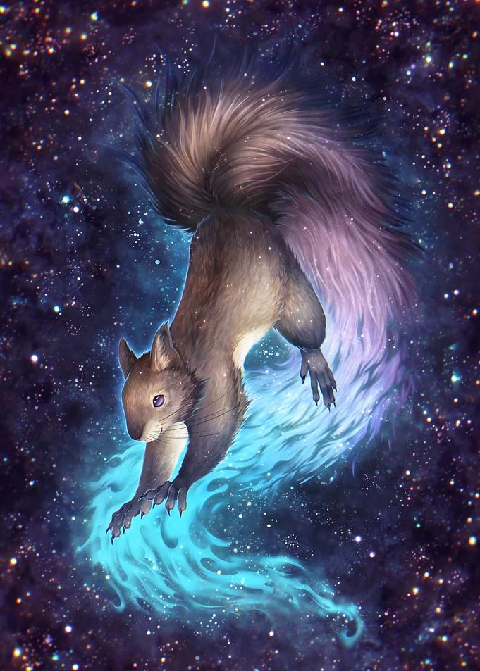 Grey Cosmic Squirrel