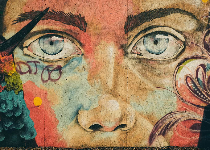 Abstract Face Graffiti Art