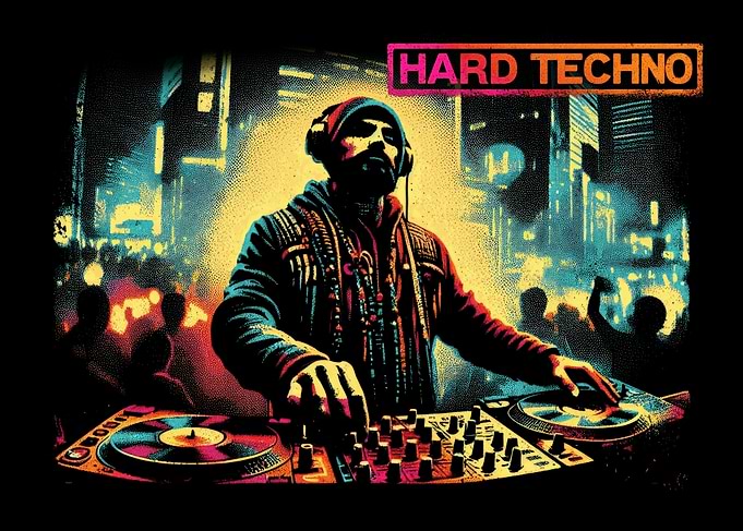 Hard Techno DJ in Concert