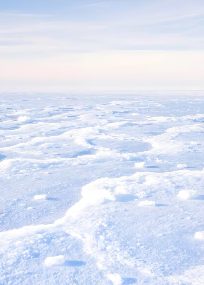 Snowy landscape with blue sky