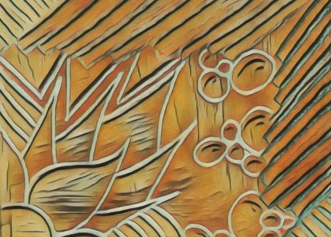 Abstract Orange and Black Pattern