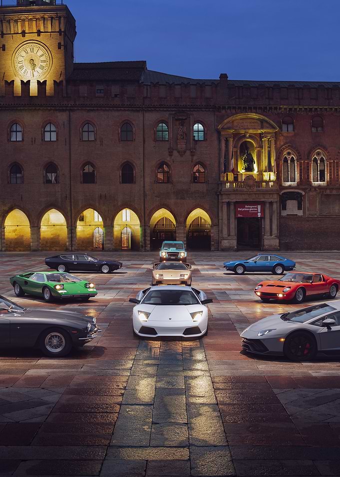 Classic Cars Gathering at Dusk