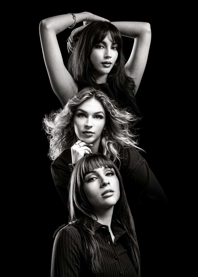 Monochrome Portrait of Three Women
