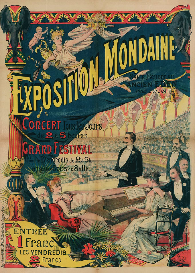 Exposition Mondaine Vintage Poster