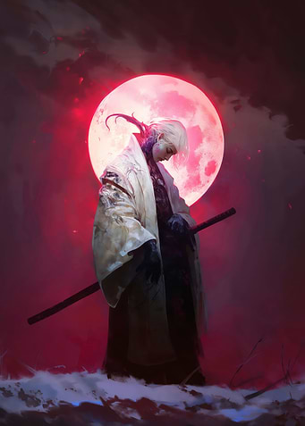 Samurai under the Red Moon