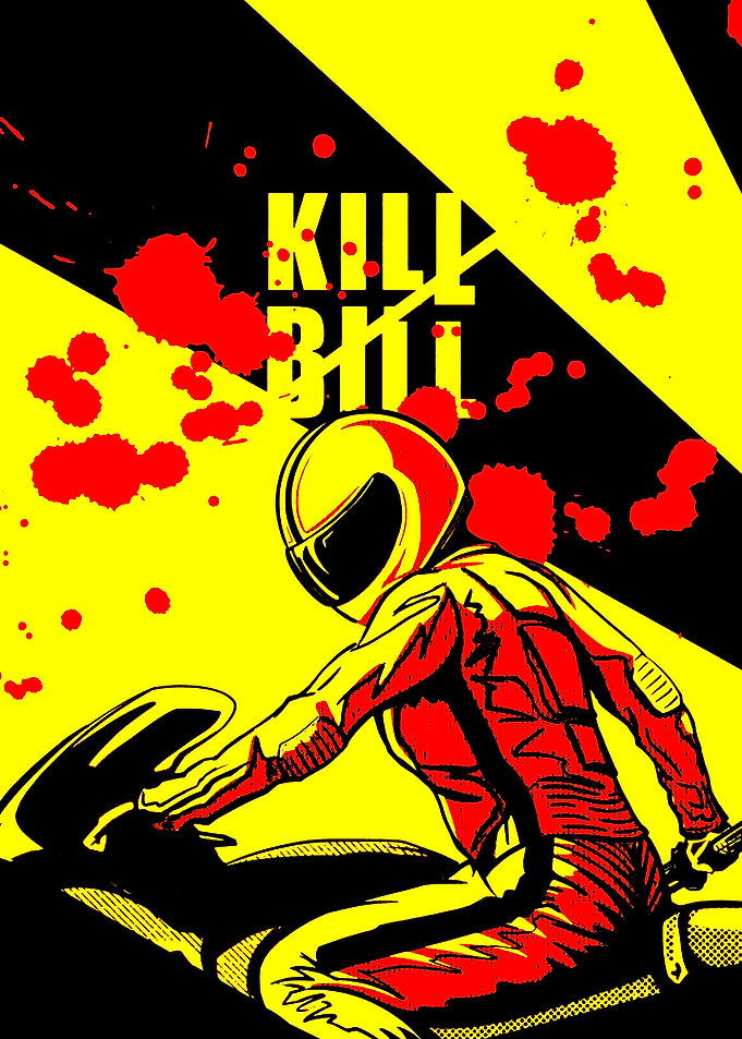 Kill Bill Motorcycle Poster Art