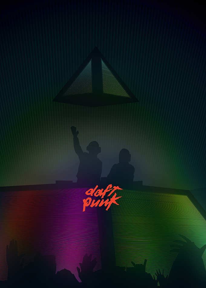 Daft Punk Concert Poster