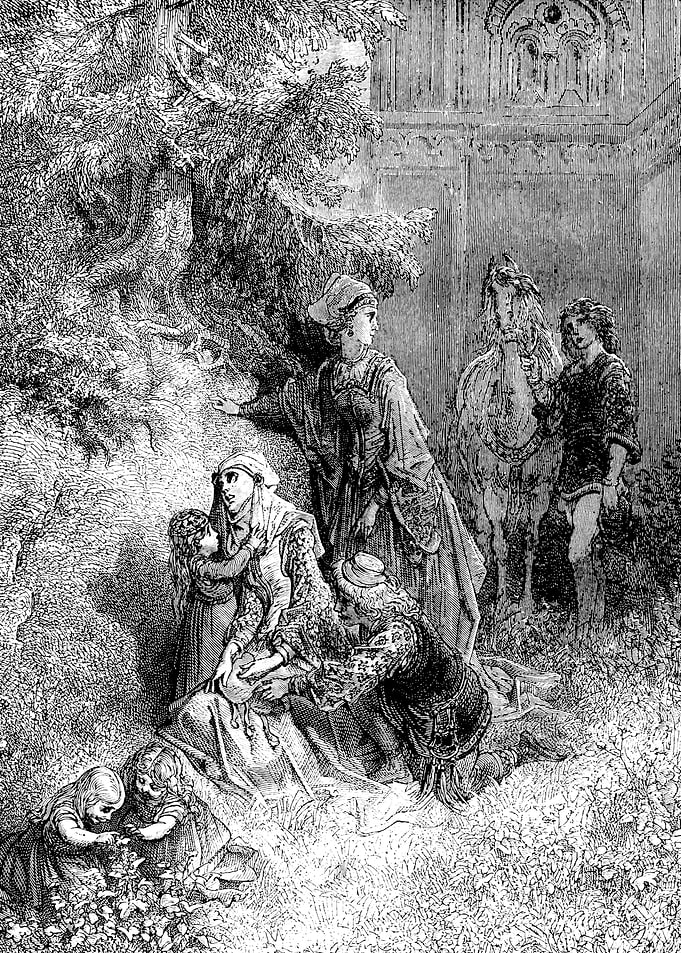 A Message from the East Gustave Dore Crusades Engraving