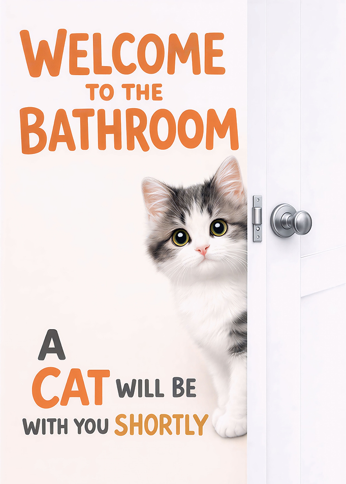 Welcome to the Bathroom Cat