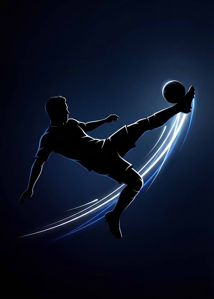 Minimal Football Action Bicycle Kick