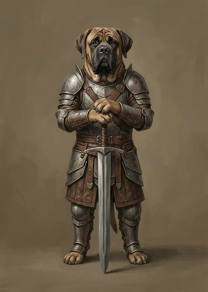 Dog Knight in Armor