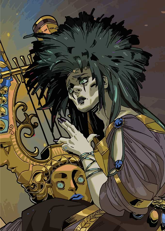 Hades Game Eurydice Character Illustration