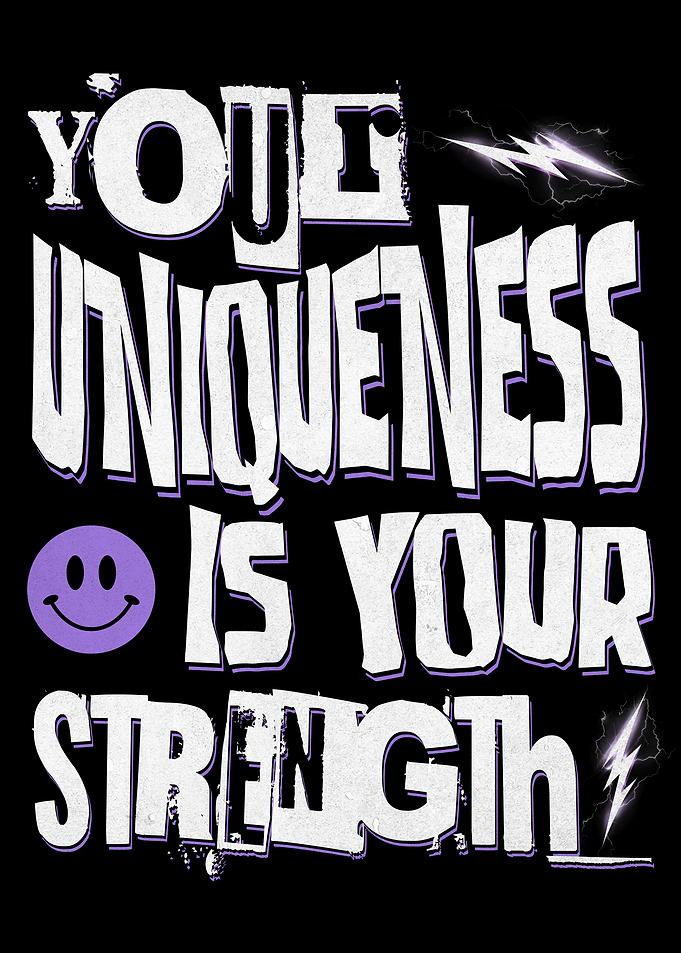 Uniqueness is Your Strength Typography Art