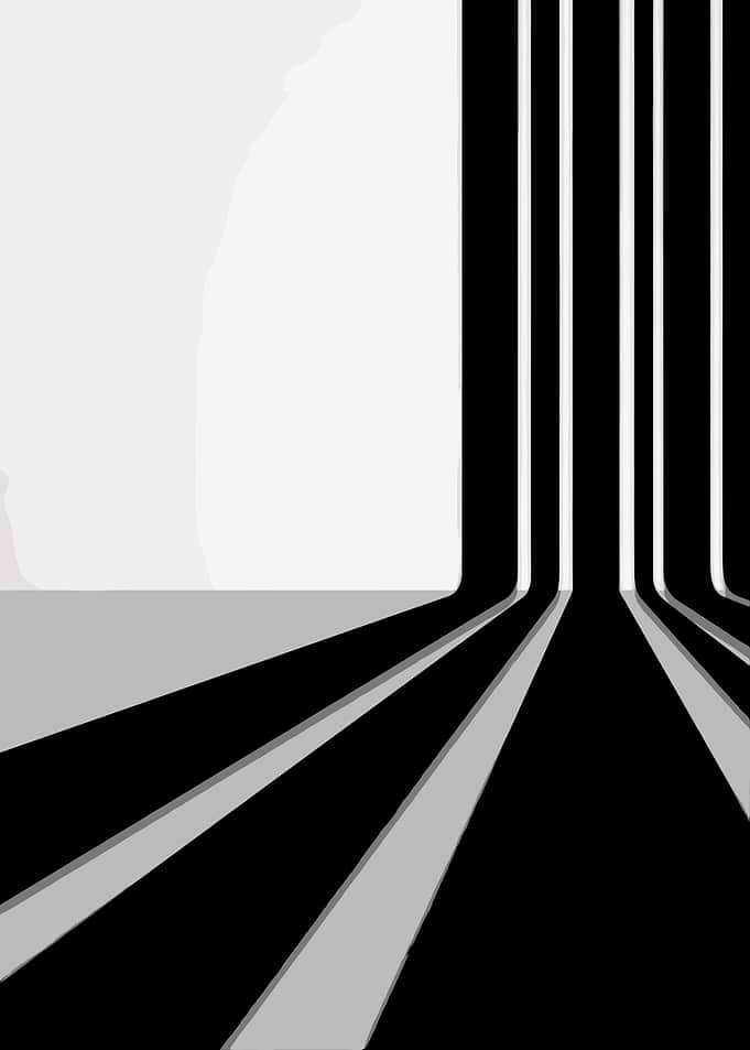Abstract Black and White Lines