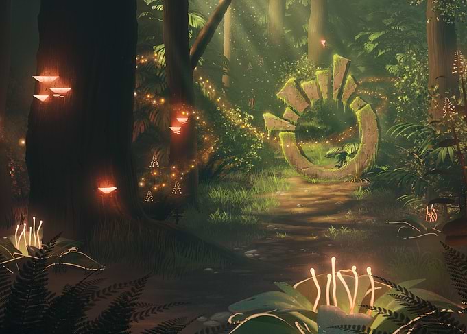 Enchanted Forest Magical Ruin