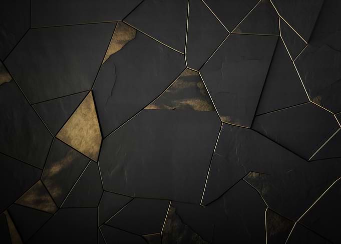 Abstract Black and Gold art