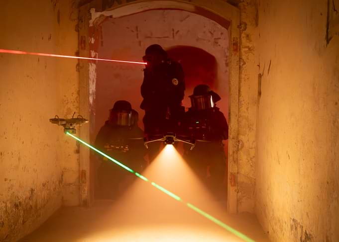 SWAT Team with Drones in Action