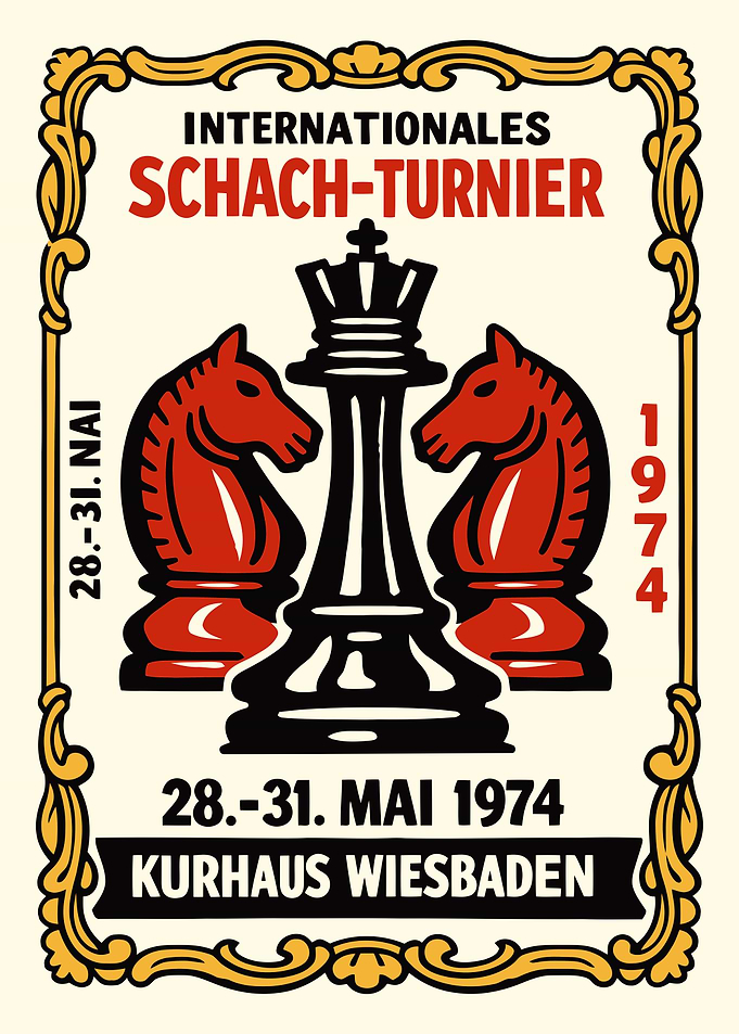International Chess Tournament 1974 Poster