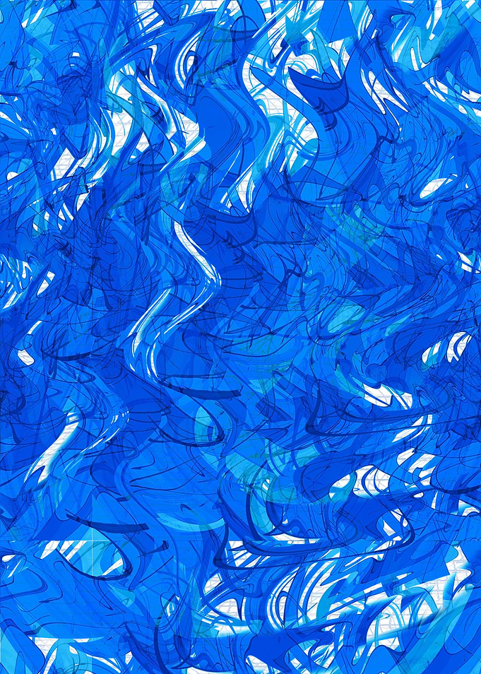 Abstract Blue Swirls WE1