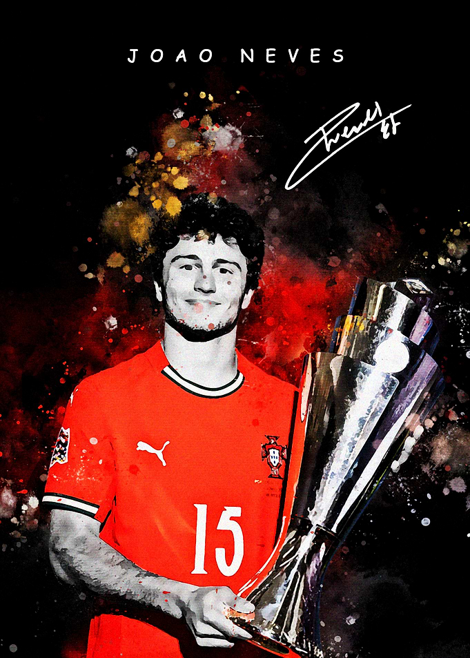 Joao Neves Soccer Player Art