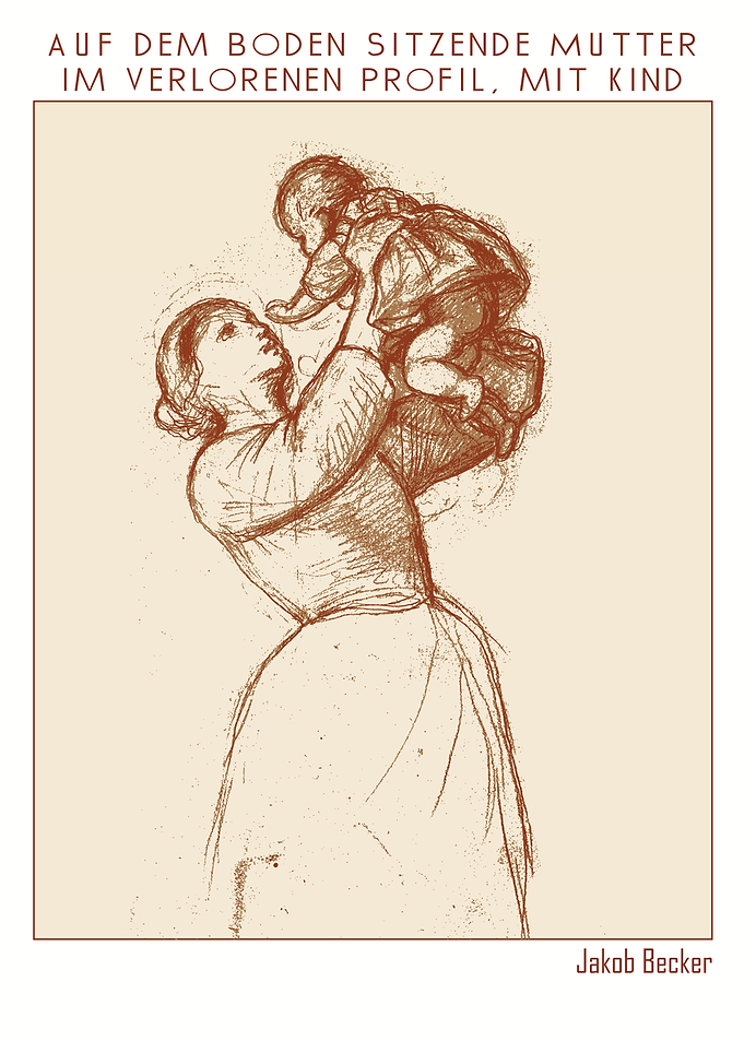 Mother and Child Sketch by Jakob Becker