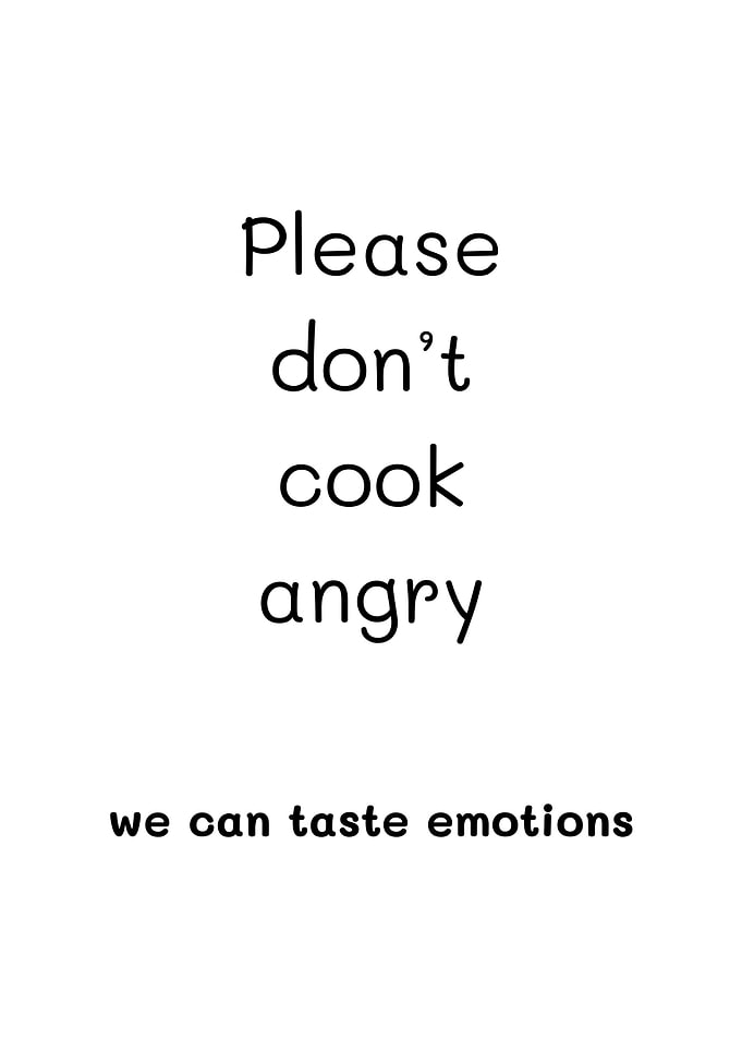 Please don't cook angry text art