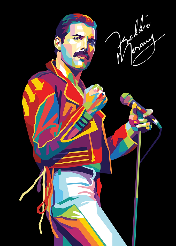 Freddie Mercury Pop Art Portrait