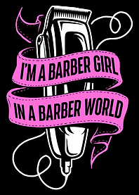 I’m a Barber Girl Poster, Barber Shop Wall Art, Hair Stylist Graphic Print for Women