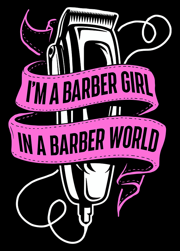 I’m a Barber Girl Poster, Barber Shop Wall Art, Hair Stylist Graphic Print for Women