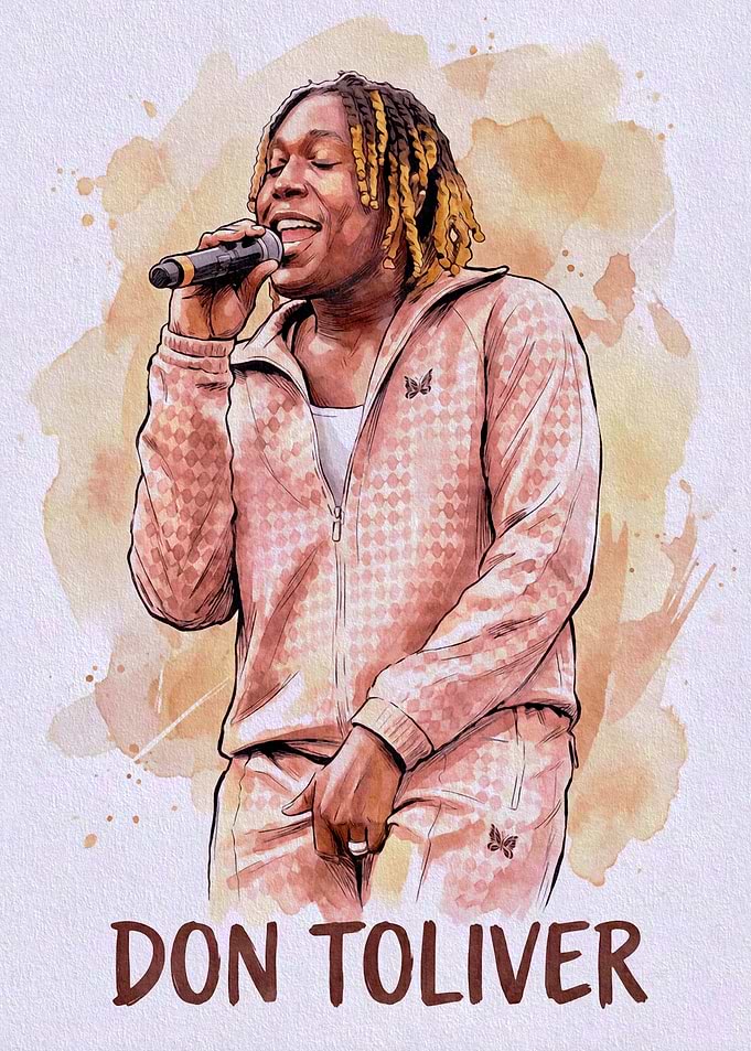 Don Toliver Watercolor Portrait