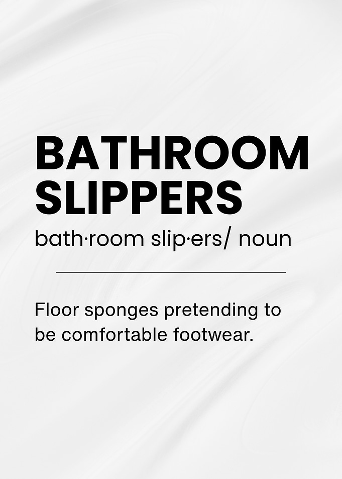 Bathroom Slippers Funny Definition