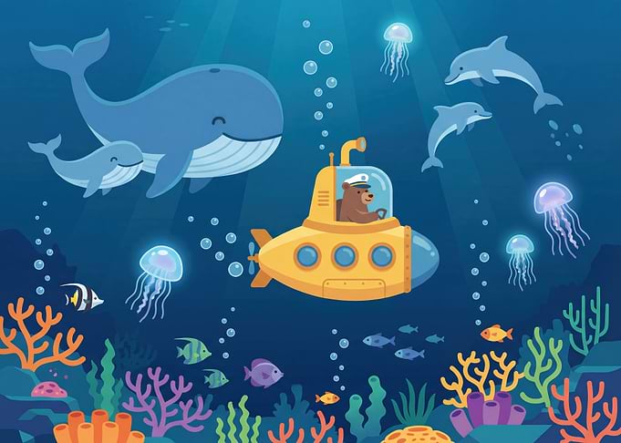 Underwater Adventure with Bear Submarine