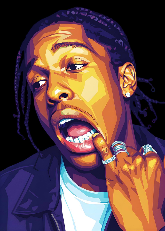 A$AP Rocky Portrait Pop Art