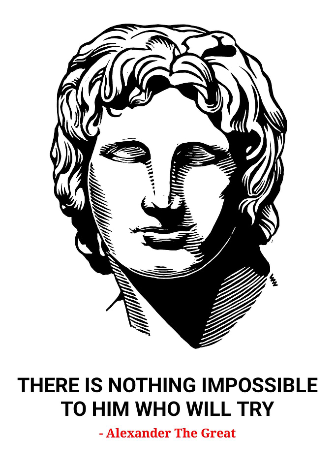 Alexander the Great Quote Poster