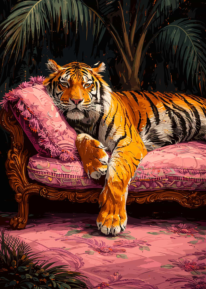Tiger is relaxing
